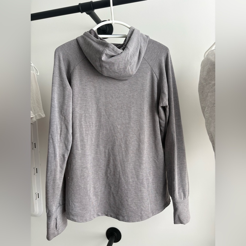 Free Fly Heather Gray Lightweight Fleece Bamboo Hoodie Pullover, Beach, Fishing - Picture 5 of 6